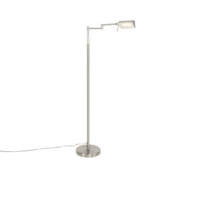 Designová stojací lampa z oceli včetně LED s dotykovým stmívačem – Notia