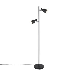 Moderní stojací lampa černá 2-světla – Stijn