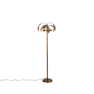 Vintage stojací lampa zlatá 3-světlo – Botanica