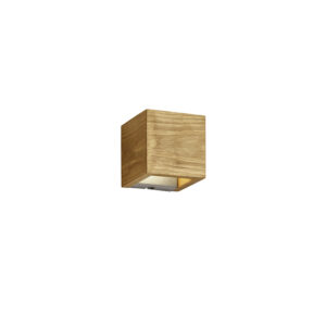 Venkovské nástěnné svítidlo dřevěné 11 cm včetně LED stmívatelné – Linc