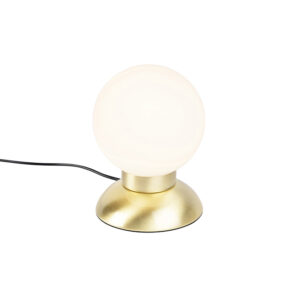 Designová stolní lampa zlatá stmívatelná včetně LED – Majestic