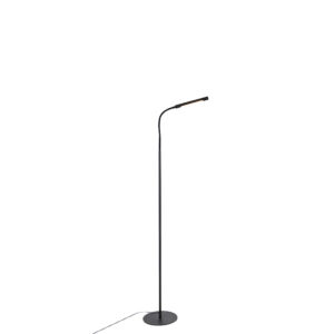 Designová stojací lampa černá včetně LED s dotykovým stmívačem – Palka