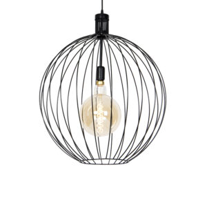 Designová závěsná lampa černá 60 cm – Wire Dos