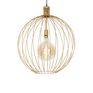 Designová závěsná lampa zlatá 60 cm – Wire Dos
