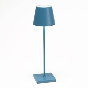 Stolní lampa LED Poldina s baterií, přenosná modrá