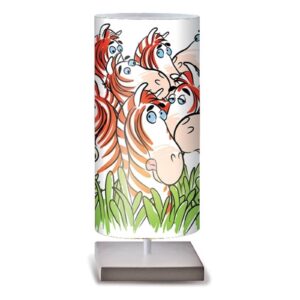 Zebre – barevná stolní lampa do dětského pokoje