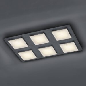 BANKAMP Ino LED stropní světlo 6 zdroje antracit