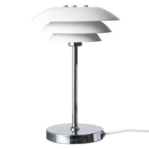 Dyberg Larsen DL20 stolní lampa, kov, bílá