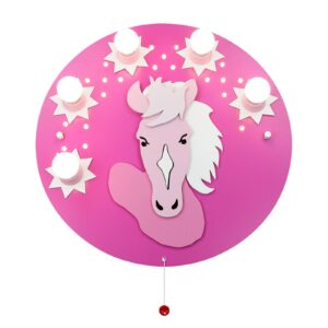 Stropní světlo Pony v růžové