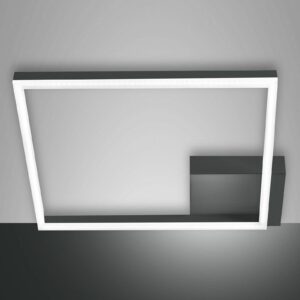 LED stropní svítidlo Bard, 42×42 cm, antracit