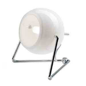 Fabbian Beluga White skleněná stolní lampa, Ø 9 cm