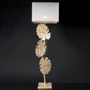Designová stojací lampa Lizia lístkové zlato