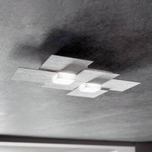 GROSSMANN Creo LED stropní svítidlo 2zdr, hliník