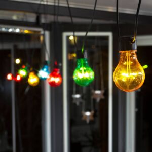 LED světelný řetěz Biergarten, barevný