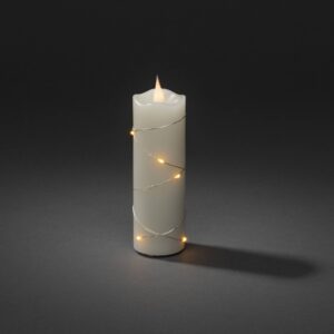 Vosková svíčka krémová barva světla jantar 15,2 cm
