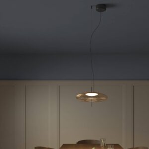 LEDS-C4 Plat LED závěsné světlo, jantarová