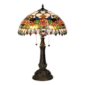 Nádherně barevná stolní lampa Maja, Tiffany design