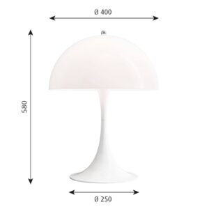 Louis Poulsen Panthella Mini stolní lampa bílá