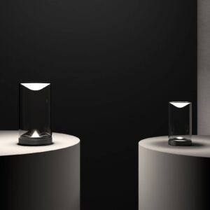 Stolní lampa Lumina Eva LED s podstavcem 3000K černá Ø18cm