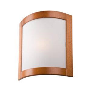 Nástěnné světlo Zanna ze dřeva, 34 cm, rustikální