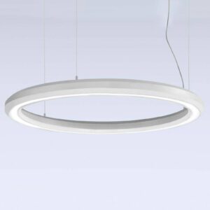 LED závěsné svítidlo Materica spodní Ø 90 cm bílé