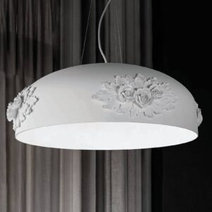 LED závěsné světlo Dame v bílé, 65 cm