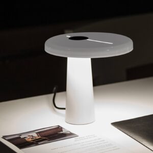 Martinelli Luce Hoop – LED stolní lampa v bílé