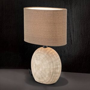 Keramická stolní lampa Ethno 52 cm hnědá