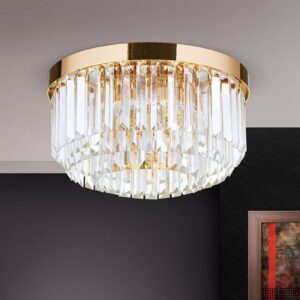 LED stropní svítidlo Prism, zlaté, Ø 35 cm