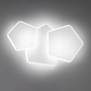 LED nástěnné světlo Pleiadi bílé, tři zdroje