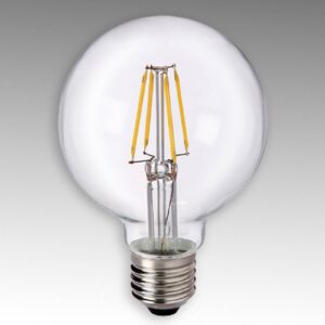 LED žárovka globe E27 4,5W 827 G80 filament čirá