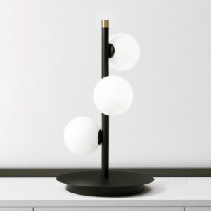 Stolní lampa Pomì se třemi skleněnými koulemi