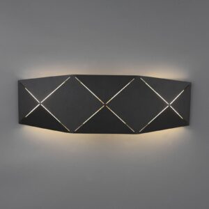 LED nástěnné světlo Zandor v černé, šířka 40 cm