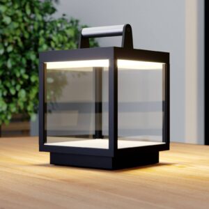 Stolní LED lampa Cube pro exteriér, dobíjecí