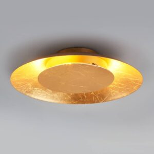 LED stropní svítidlo Keti, zlatý vzhled, Ø 34,5 cm