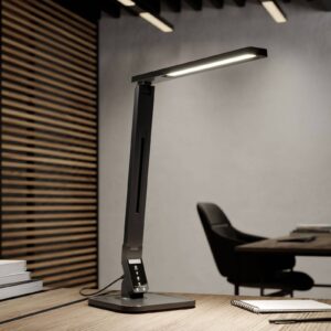 Arcchio Liano LED lampa na psací stůl, černá