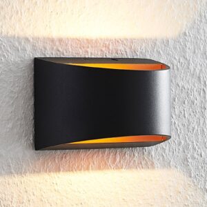 Arcchio Jasina LED nástěnné světlo půlkulaté černé