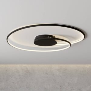 Lindby LED stropní svítidlo Joline, černé, 70 cm, kovové