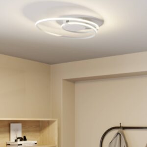 Lindby Xenias LED stropní světlo, bílá, 49 x 30 cm