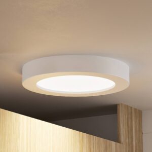 Stropní svítidlo Prios LED Edwina, bílé, 22,6 cm, stmívatelné