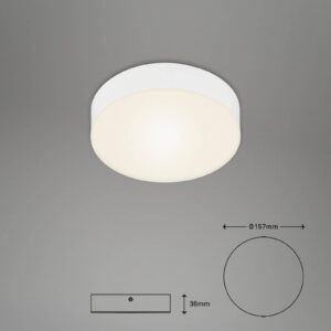 LED stropní světlo Flame, Ø 15,7 cm, bílé