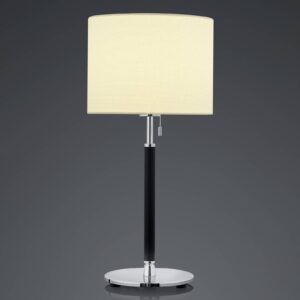 Stolní lampa Pull, textilní stínidlo, 53 cm
