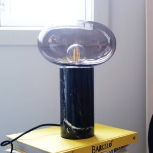 Dyberg Larsen Marble stolní lampa stínidlo ze skla