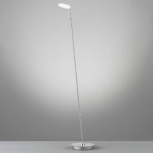 LED stojací lampa Dent stmívací, CCT, 1 x 8W, nikl