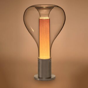 LZF Eris LED stolní lampa sklo hliník/buk