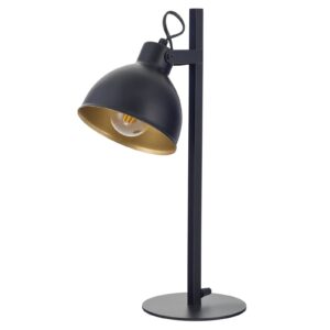 Zkušební stolní lampa, otočné stínítko černá/zlatá