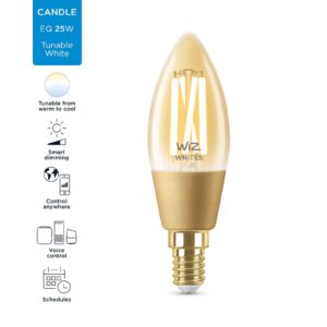 WiZ C35 LED žárovka E14 4,9W svíčka jantar. CCT