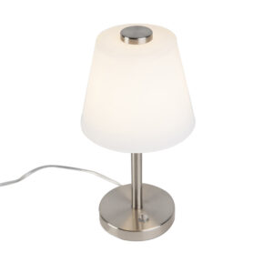 Designová stolní lampa ocelová stmívatelná včetně LED – Regno