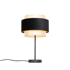 Moderní stolní lampa černá se zlatou – Elif