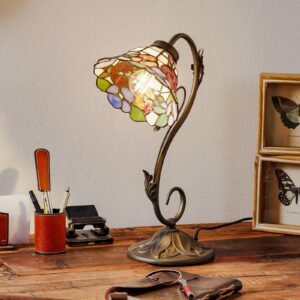 Stolní lampa 5920, zakřivený tvar, styl Tiffany